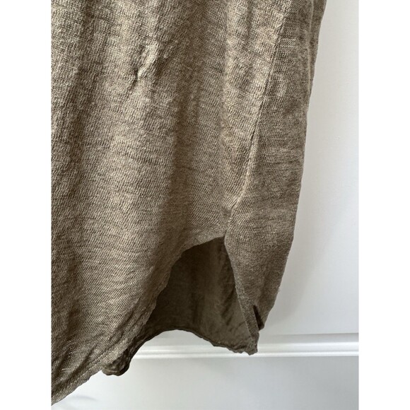 Banana Republic Olive‎ Green Knit Top Women’s Size XL High Front Low Back - Picture 7 of 8